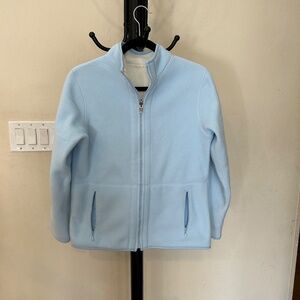 Reversible Extra Warm Fleece Blue or White Zip-up Jacket 4 Pockets